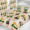 Single Bed Little Flying Scotsman Duvet Cover Set Cream Green