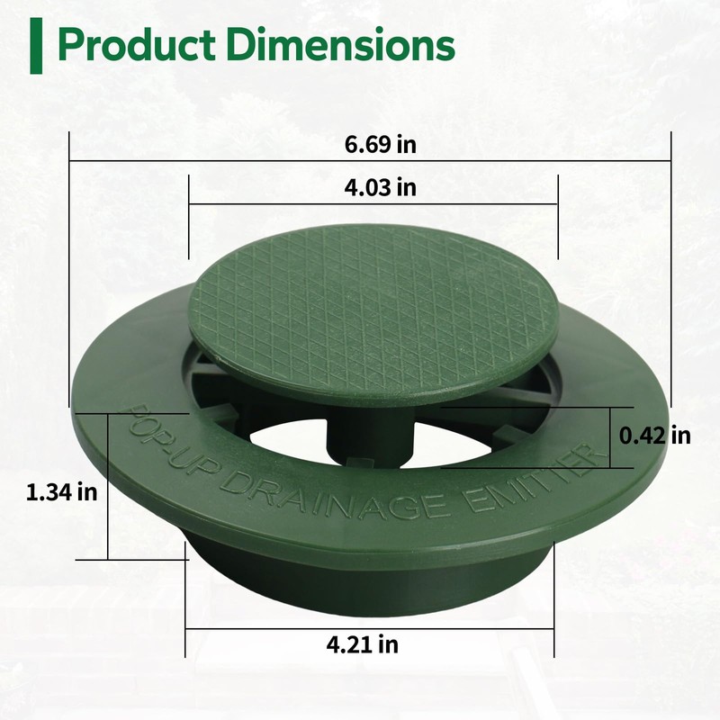 Pop Up Emitter for 4-in Sewer and Drain Pipe, Replacement