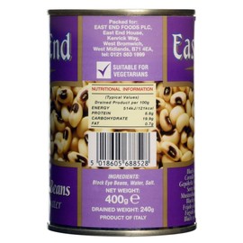East End Black Eyed Beans, 400g