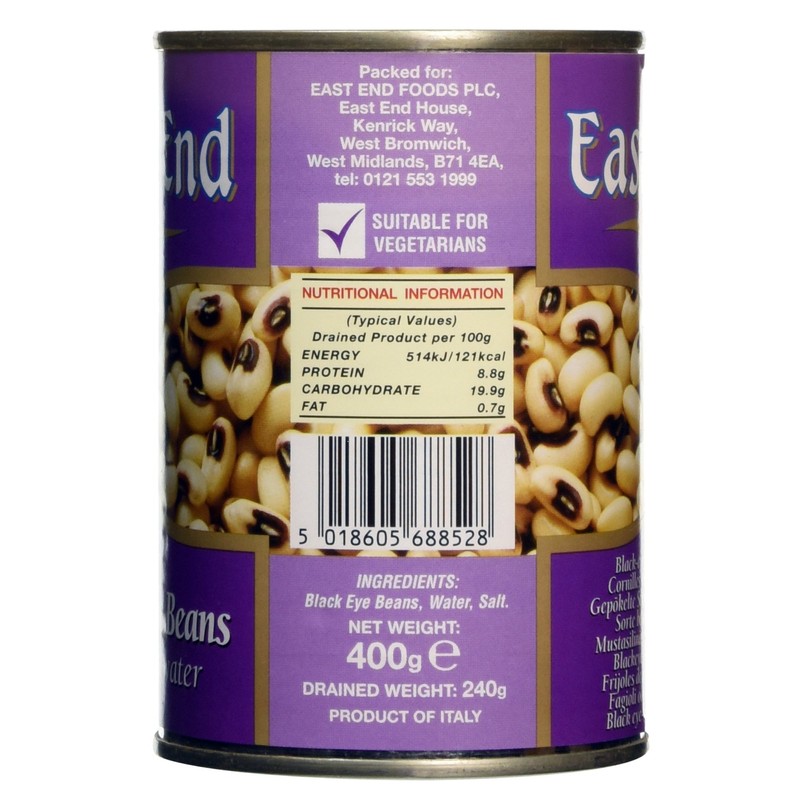 East End Black Eyed Beans, 400g