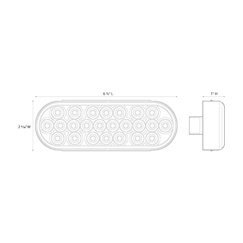 Grand General 78230BPAmber Oval Pearl 24-LED Park/Turn/Clearance Sealed Light