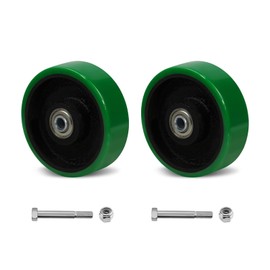 LONGRUNFORU 5" x 1.25"Caster Wheel, Polyurethane on Cast Iron Wheel, Ball Bearing-1/2 Bore, Heavy Duty Caster Caster Wheels- with up to 500LB Capacity(1 Pack)