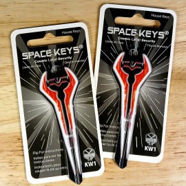 2x Red Energy Sword Shaped Space Keys works with KW1 #66 Kwikset House Keys