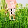 Cayway Model Bamboo Trees, 2 Size Green Plastic Bamboo Trees