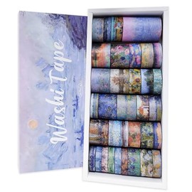 Bomichi 34 rollos de cinta Washi, cinta decorativa de colores estéticos para álbumes de recortes, suministros de diario, manualidades, diario