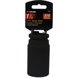Pro-Grade 16264 3/4-Inch Drive 6 Point Deep Wall 1 1/4-Inch Impact Socket, 1-Pack