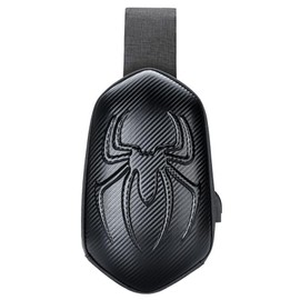 O-TBOST EVA Hard Shell Sling Bag for Men Anti-Theft Spider Crossbody Bag for Travel Cycling with USB Charging Port (Carbon Fiber)