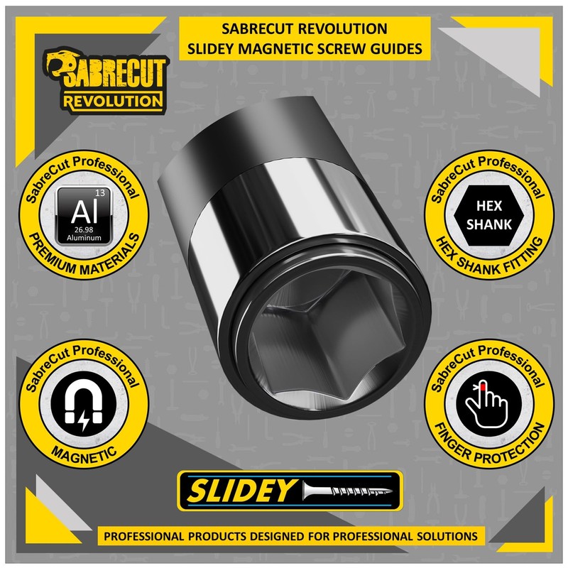 3 x SabreCut SCRSG120 120mm Magnetic Retractable Hex Head Screw