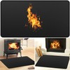 rumlick Fireplace Mat - 24"x42" Double-Sided Fireproof Waterpoof Hearth Rugs,