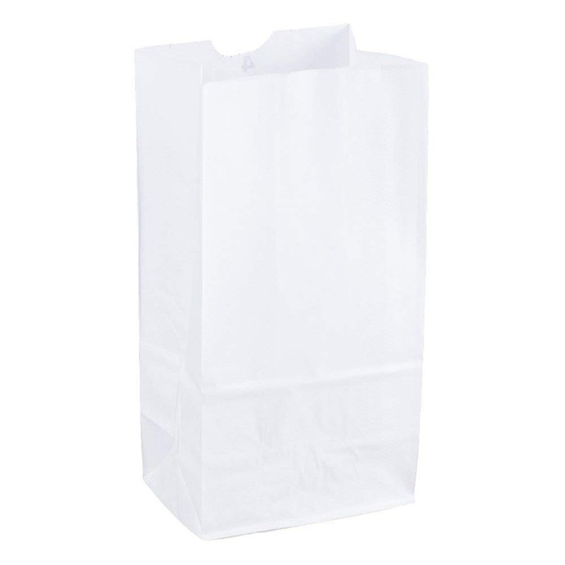 Concession Essentials - 4lb White Paper Bag - 125 Count