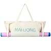 Abbylike 28"x9" Mahjong Bag for Mahjong Accessories,Beige,Canvas