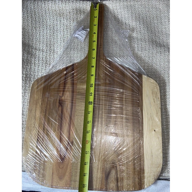 Pampered Chef ACACIA Wooden PIZZA PEEL Paddle- Bevel Edge