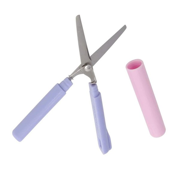 Sun-Star Stationery S3717470 Sticky Scissors, Compact, Violet x Pale Pink