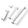 Kcmwsy 2 Pack White and Silver Cabinet Pulls Kitchen Cabinets