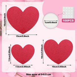 Zonon 90 Pcs Heart Cutouts Classroom Bulletin Board Decoration for Office Classroom Party Bulletin Board Wall Chalkboard Home Decor