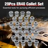 findmall 29Pcs ER40 Accuracy Spring Collet Set 1/8-1 Inch for
