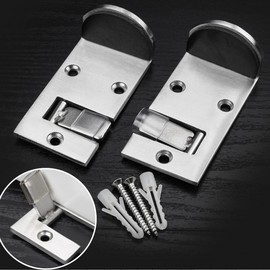 Stainless Steel Punch-Free Door Stopper & Holder Device Left