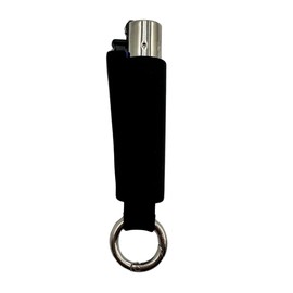 Clipper Lighter Holder Keychain with Spring Clip | Lighter Case for Clipper Lighters | Attach CP11 Clipper Keychain to a bag or keys | Lighter Not Included (Black)