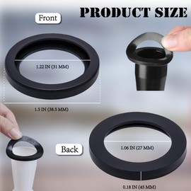 MEAJOO 10PCS Gas Can Spout Gasket Seals, Fuel Washer Seals Rubber Fuel Can Spout Seals, Gas Can Spout Gaskets Rubber Ring Can Gaskets, Fit for Most Gas Can Spout