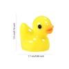 HIXNUG Mini Resin Ducks Figures Yellow Tiny Cute Duck Miniature