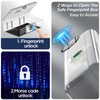 AICase Biometric Fingerprint Storage Box, Transparent Portable Jewelry Cash Safe