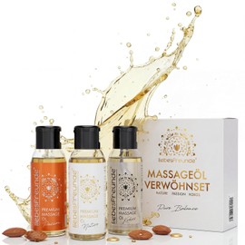 Liebesfreunde Wellness Gift Set for Women - 3 x 50 ml Massage Oil Gift Box for Female Lady, Gift Set, Massage Oil Gift Idea for Anniversary, Birthday, Valentine's Day, Christmas
