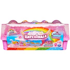 Hatchimals Family Adventures Egg Box with Cat Family, Playset with 10 CollEGGtibles Figures and 2 Accessories, Toy for Girls from 5 Years