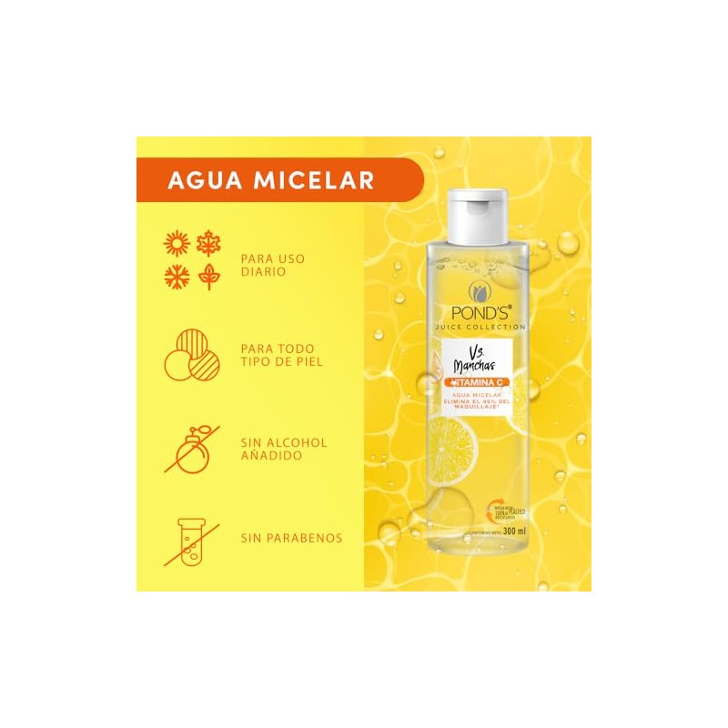 Pond's Agua Micelar Vs Manchas Vitamina C 300ml