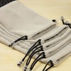 Flannel Drawstring Pouch for Phone, Glasses, Accessories & Makeup Brush Gray + Medium 180mm x 100mm [Single Pack] 10ea