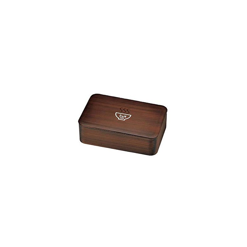 Tatsumiya Don 52692 Single Tier Lunch, Wood Grain Regular