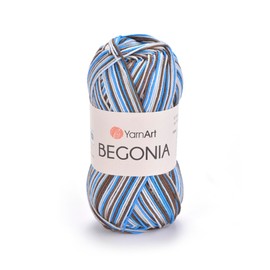 YarnArt Begonia 100% Mercerized Cotton Yarn – 1 Skein (50g/1.76 Oz) – 185 Yards – Fine Sport #2 – Soft, Durable, Variegated Yarn for Knitting, Crochet, Amigurumi & Baby Projects (1, 505)