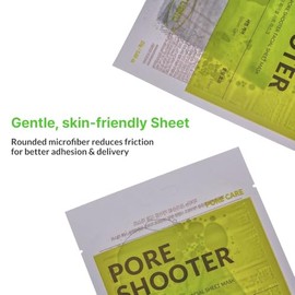 Pore Shooter Facial Sheet Mask Korean Pore Tightening Oil Control Mask with Persimmon Leaf Tannin Complex Cooling Hydrating Vegan Cruelty Free 0.88...