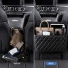Car Seat Storage Organizer for Front Seats – PU Leather