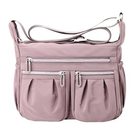 FAVORTALK Lightweight Shoulder Bag Women's Medium Waterproof Multi Pocket Handbags Crossbody Bag Nylon Messenger Bag Women Shoulder Bag, B39807