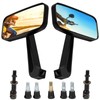 Saihisday Universal 8mm 10mm Rectangle Motorcycle Rear view Mirrors Replacement