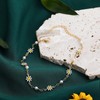 Bohemian Daisy Flowers Anklet for Women,Adjustable Layered Beach Foot Chain