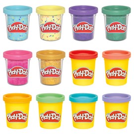 Play-Doh 12 Pack Celebration Compound, Includes Confetti & Metallic Shine, Assort. Colors, Back to School Gifts, Prizes, & Party Favors, Kids Arts & Crafts, Preschool Toys, Ages 3+