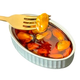 Fantis – Mussels in Pickled Sauce – Premium Mussels from Spain, Gourmet Canned Seafood, Mediterranean Style, Ready to Eat, 4 oz, Pack of 6