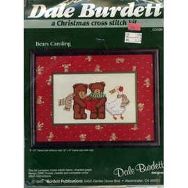 Dale Burdett, a Christmas Cross Stitch, Bears Caroling
