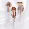 Highlight & Contour Luvia Brush Set, 3 Cosmetic Brushes in