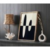 Lithobee - Abstract Split Shape Monochrome Five - Printed Wall