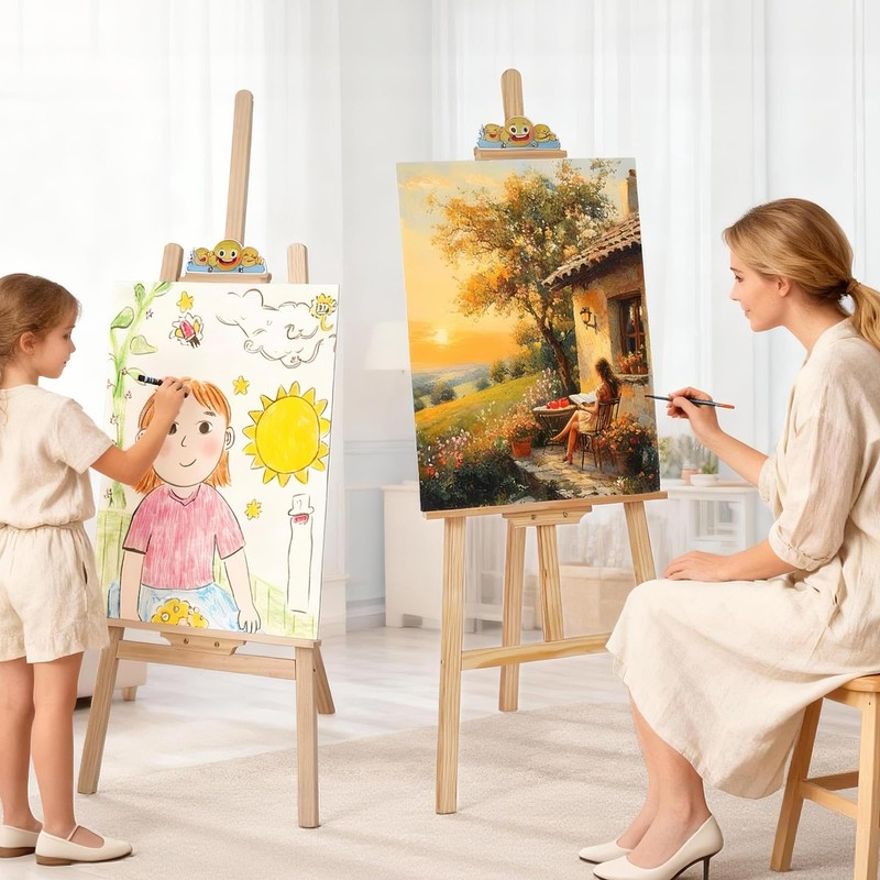 Wooden Easel Stand for Sign and Painting - Adjustable Artist
