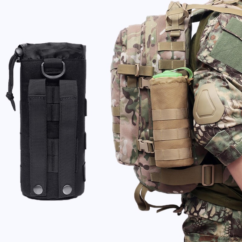TRIWONDER MOLLE Water Bottle Bag Plastic Bottle Holder Kettle Bag