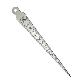 YUENTOEN Taper Gauge, 1-15mm Wedge Feeler Gauge Double Sides Metric and Imperial Welding Taper Gauge Stainless Steel Rulers