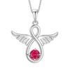 Lwsary Angel Wings Necklace 925 Sterling Silver Guardian Angel Necklace