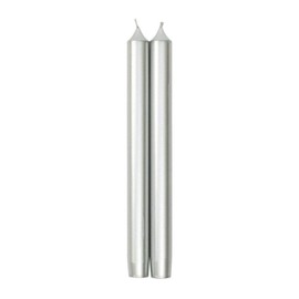 Caspari Straight Taper Candles in Silver - Three Packs of 2