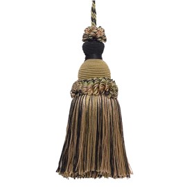 Decorative 5 Key Tassel, Taupe, Black Imperial II Collection Style # IKTJ Color: Midnight Meadow – 4363
