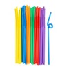GUSTO [200 Pack] 10.02"High Long Flexible Straws, Disposable Plastic Drinking