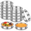 12 Pcs Crumpet Rings 10cm Stainless Steel Baking Rings for