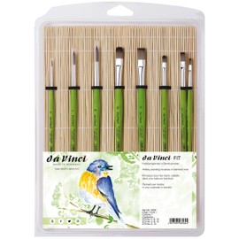 Da Vinci FIT Brush in Bamboo Mat, Green, kurzstielig